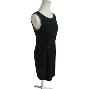 Vintage 80s/90s JMD New York Black Beaded Cocktail Dress – Petite Medium